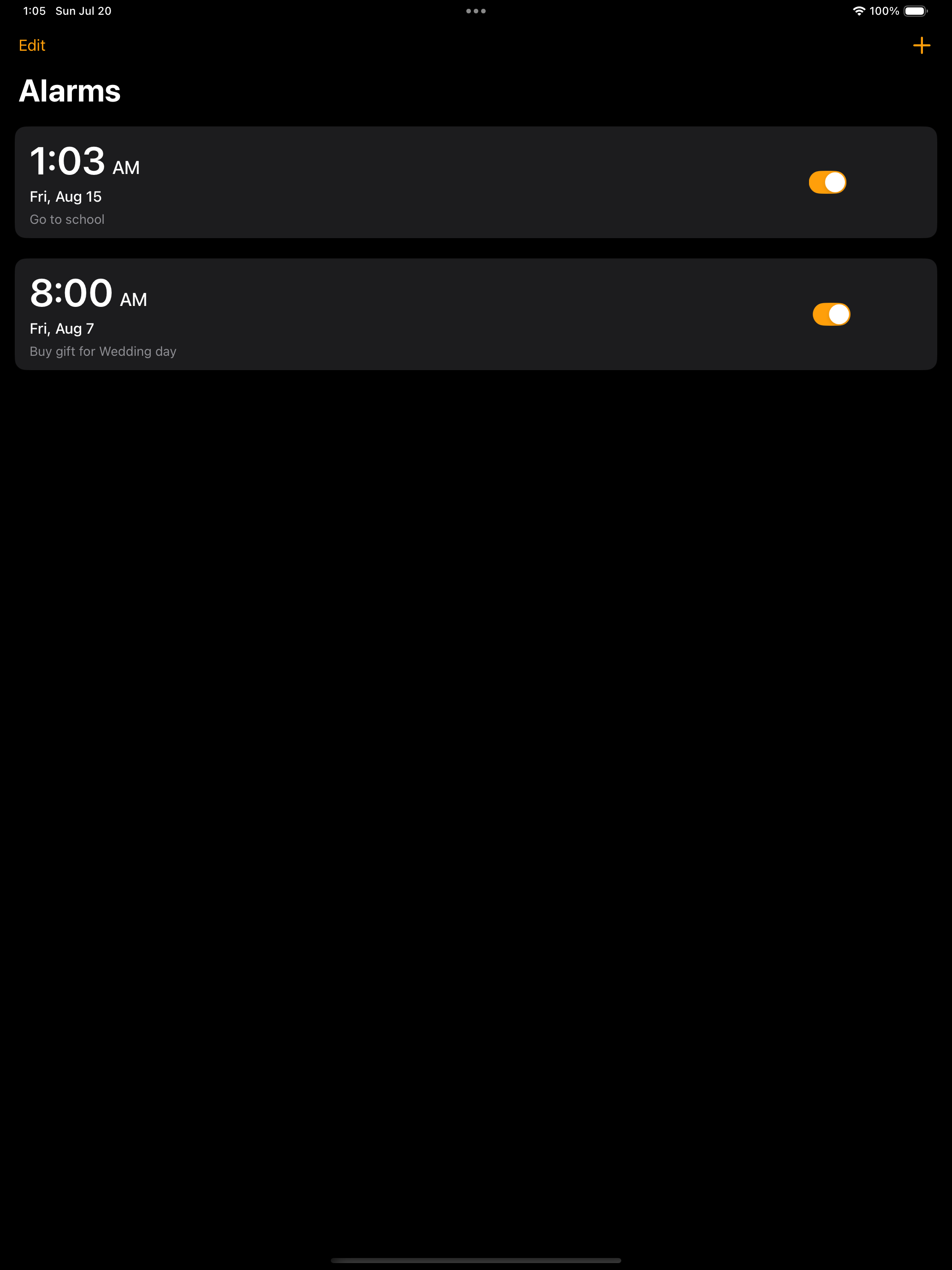 MiraiAlarm Interface