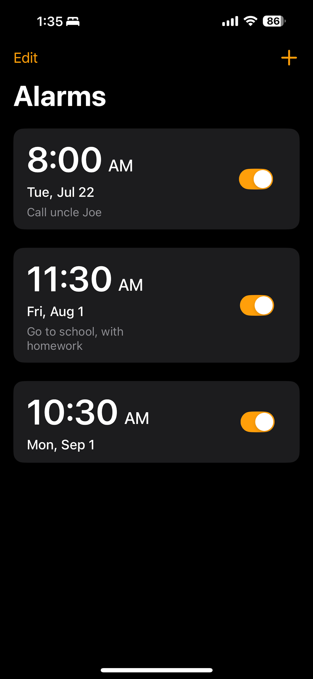MiraiAlarm App Preview